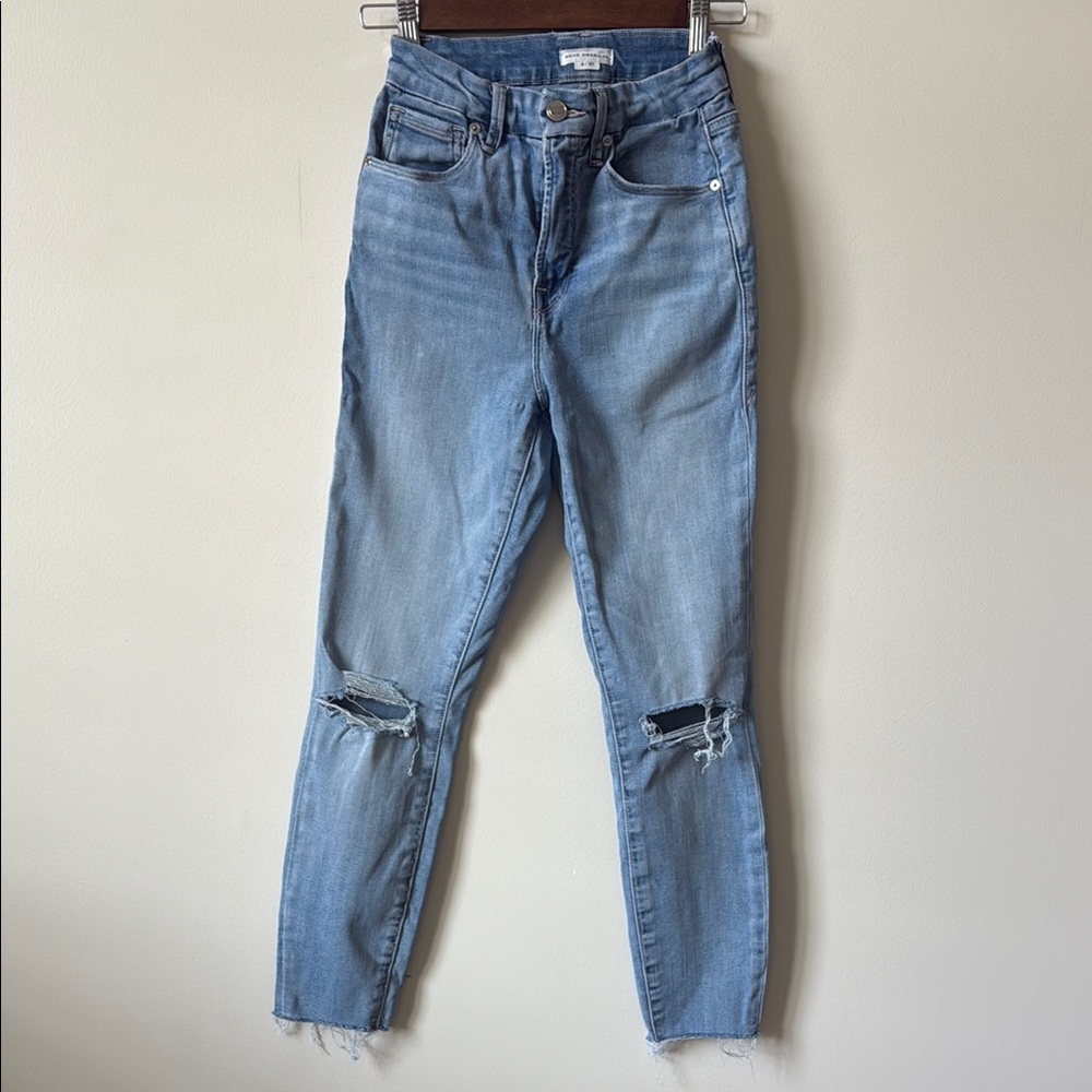 Good American Blue Skinny Jeans with Versatile Style